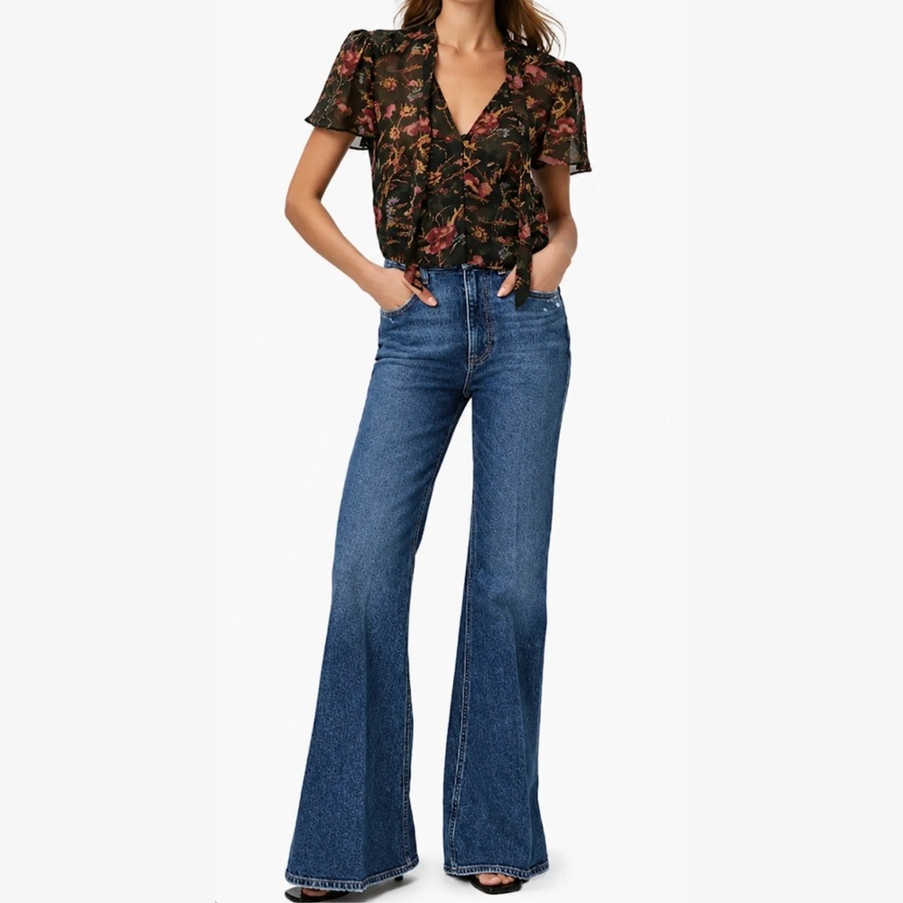 Paige Womens 32x32 Charlie High Rise Super Flare Jeans Landmark Wide Leg NEW